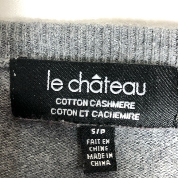 Women’s Gray & Purple Stripe Sweater. LeChateau. Size Small. - Picture 5 of 6